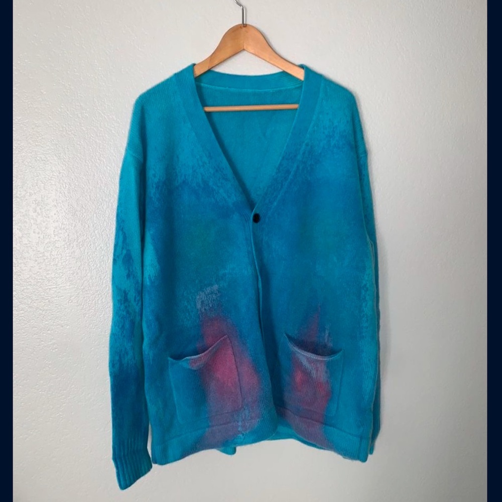 Blue cashmere cardigan